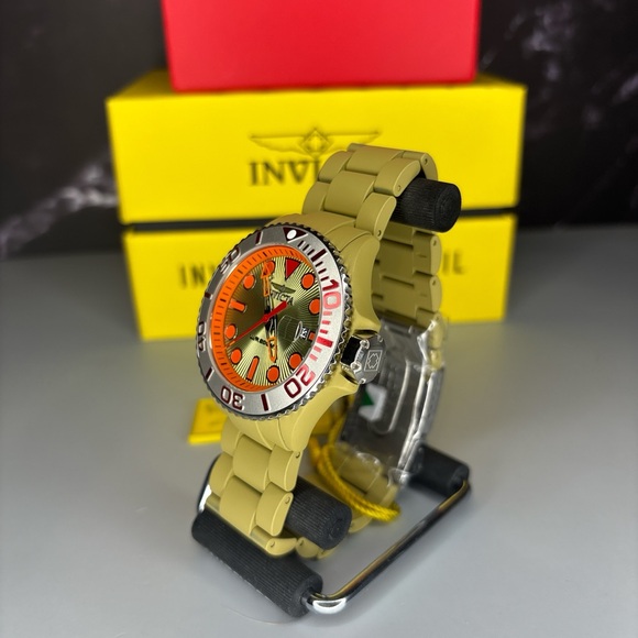 Invicta Grand Diver Playa Men's Watch - 46mm, Aqua Plating, Khaki (49480) - Picture 3 of 8
